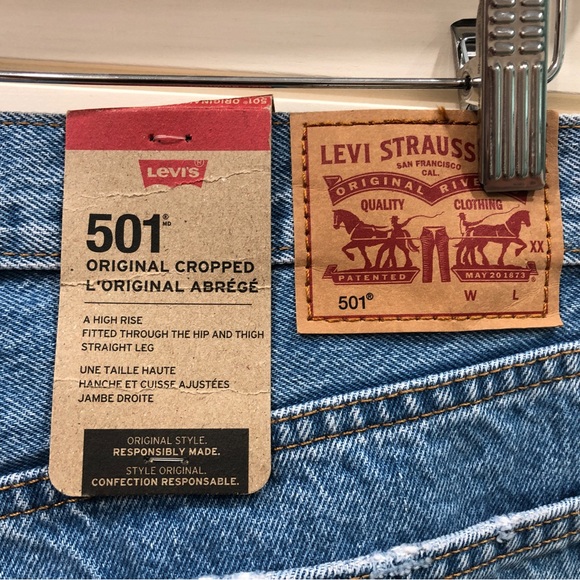 Levis cropped 501s NWT size 30 length 28 - Picture 3 of 5